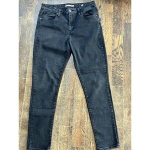 Levi's 721 High Rise Skinny Jeans Women's Black Stretch Denim 32x30